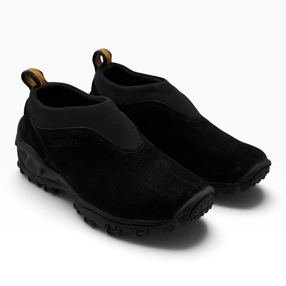 Merrell Winter Moc Womens 6.5 Black Suede Slip On Shoes Air Cushion 80874